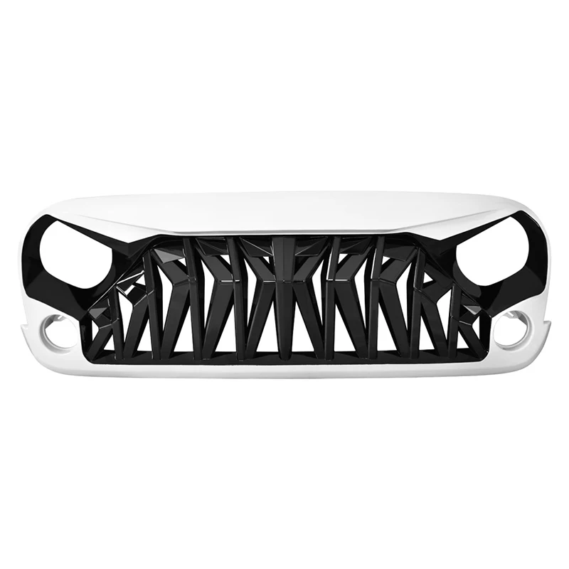 Передняя решетка для квадрокоптера 2007-2018 Jeep Wrangler JK JKU ABS черно-белая | Автомобили и