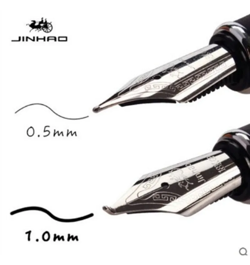 Jinhao 159 Thick Body 1.0mm/0.5mm Bent Nib Calligraphy Pen High Quality Metal Fountain Luxury Ink Gift Pens for Writing | Канцтовары для