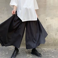 mens wide leg pants spring and autumn new yamamoto style dark personality irregular casual super loose large pants