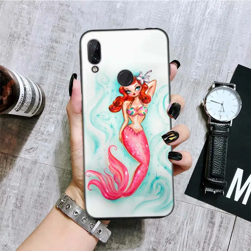 Пух в морском стиле кинозвезды черная крышка чехол для телефона для Xiaomi Redmi Note фотоаппаратов моментальной печати 8 7 7S 7A 6 S2 GO K20 Pro 6A mi 6X 5X A1 CC 9 8 Coque