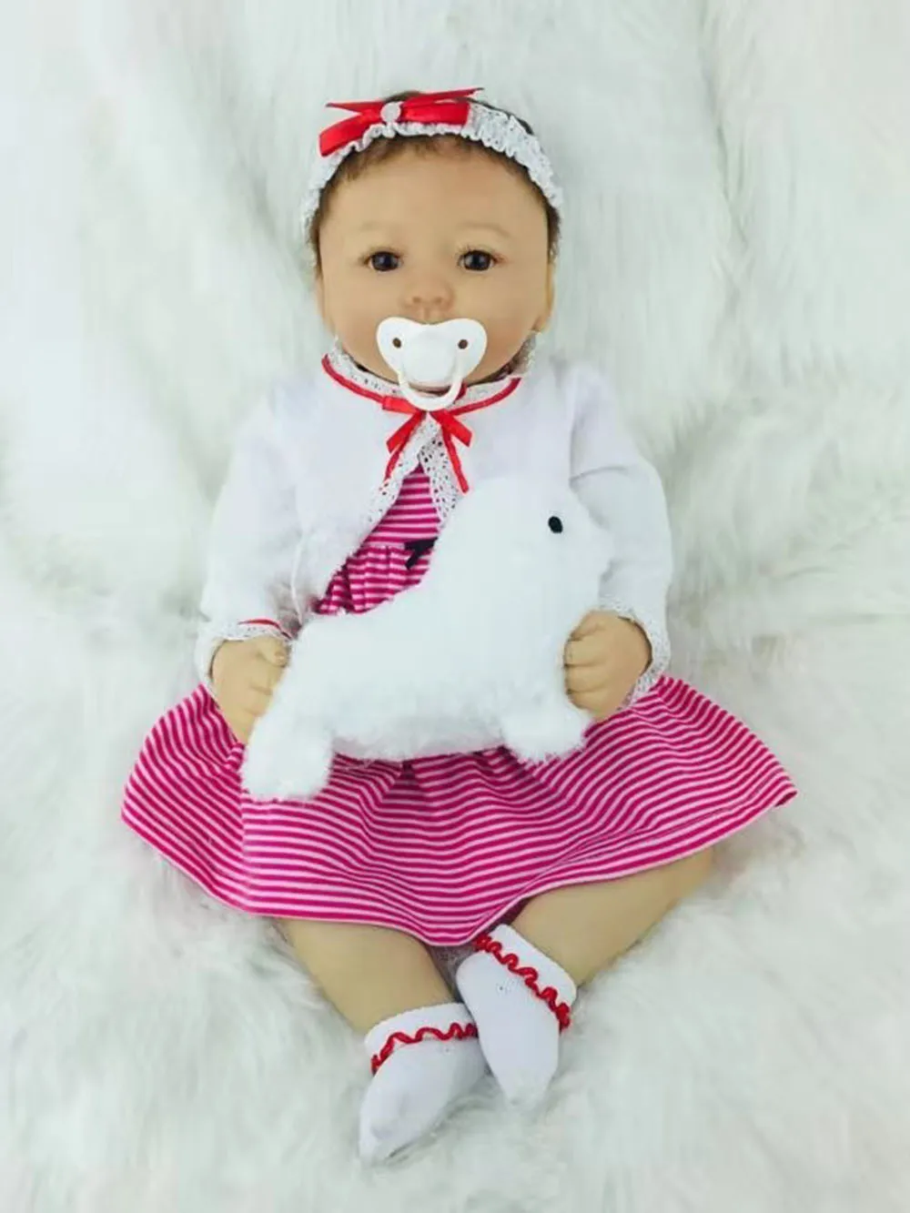 sea lion(white) Avani кукла "Кристалл" 50 см мягкий силиконовый винил куклы реборн новорожденных для маленьких девочек куклы для детей - Цвет: sea lion(white)