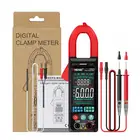 Цифровой мультиметр-зажим ANENG ST211, 6000 отсчетов, для проверки напряжения постоянного и переменного тока, автомобильный тестер Ампер Гц NCV Ом с большим цветным экраном