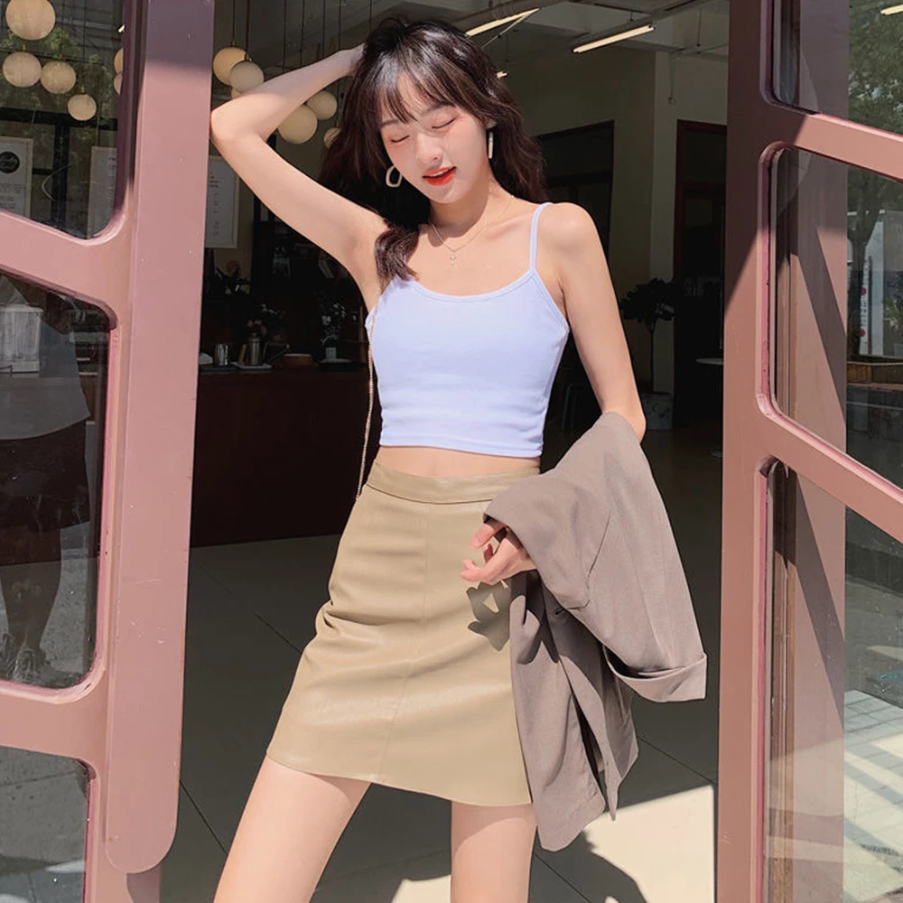 

Hot Sale 2020 Summer Women Sexy Sleeveless Tops Fashion Short Square Collar Tank Tops 7 Colors
