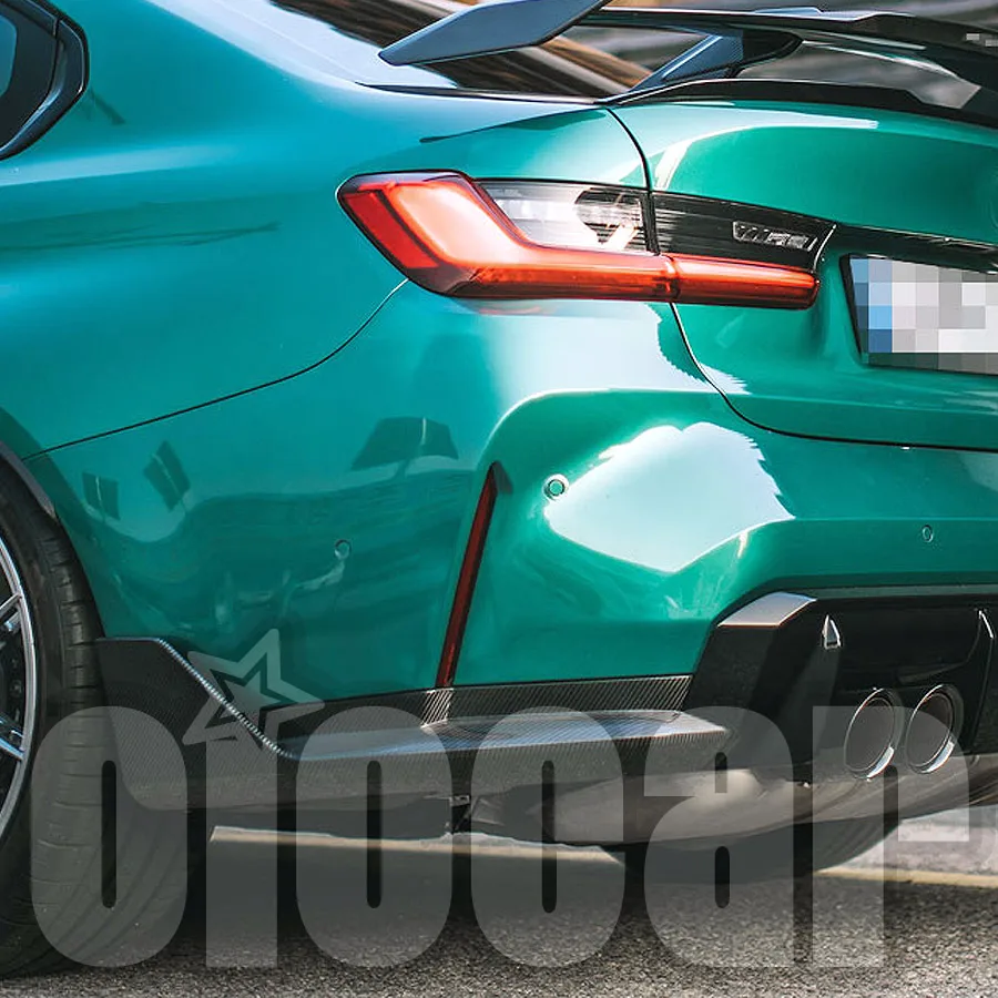 

oiomotors MP Style Dry Carbon Fiber Rear Bumper Side Splitters Lip Spolier for BMW G80 M3 and G82 G83 M4