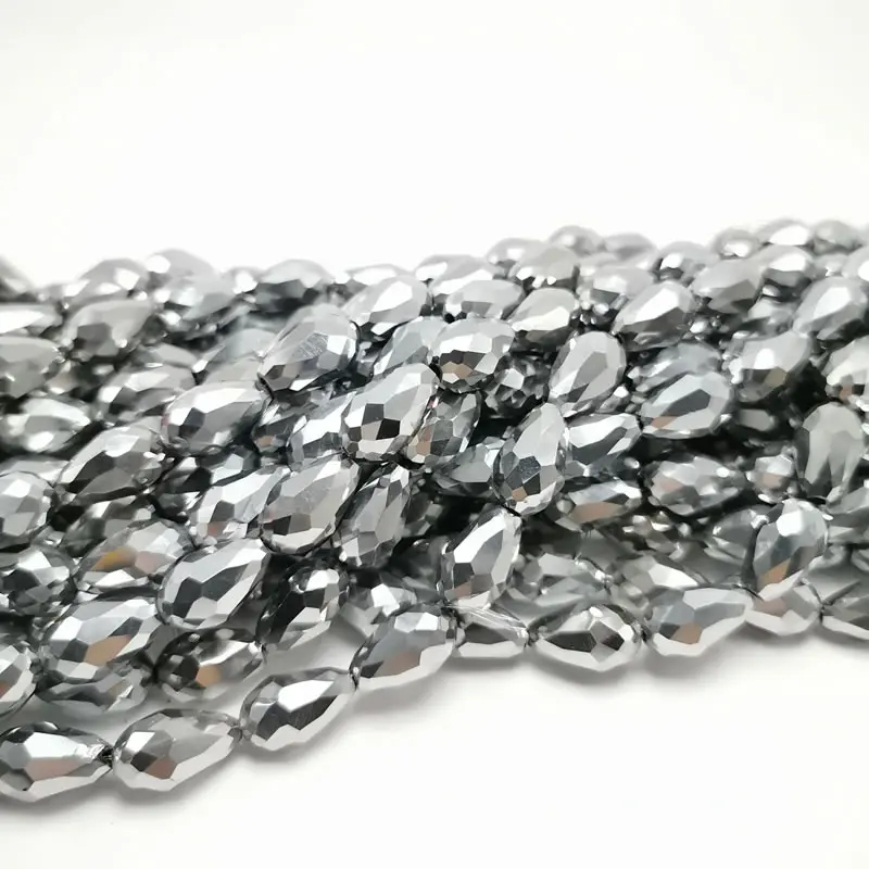 13 Хрустальная подвеска 6X8-10X15mm чешские стеклянные Висячие граненые бусины китайские бисерные поделки по оптовой цене ювелирные аксессуары - Цвет: 13