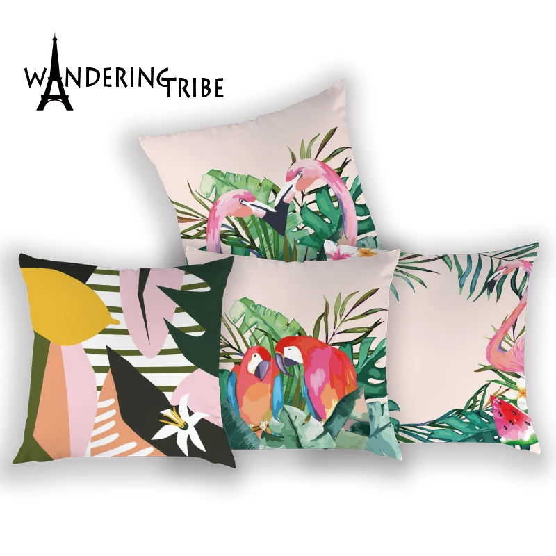 Розовые подушки фламинго наволочки для дивана декоративные Наволочки чехол s