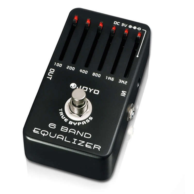 JOYO 6 полос эквалайзер Гитары педали Stompbox отрегулировать Низкая Средняя Высокая