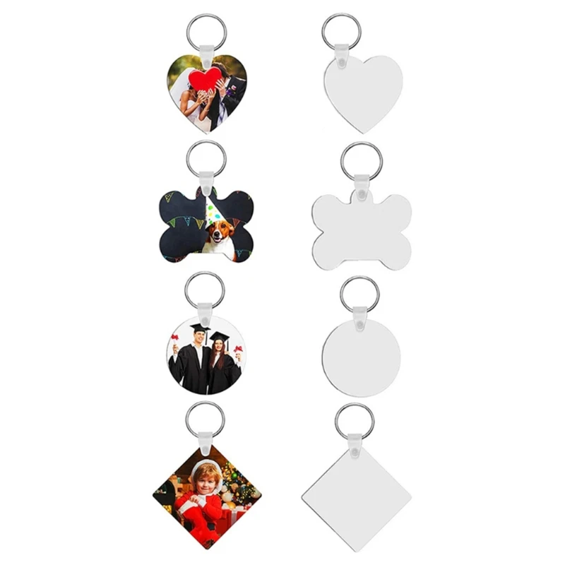 

Sublimation Blank Keychains Thermal Transfer Key Chain Double-Side Print Keyring