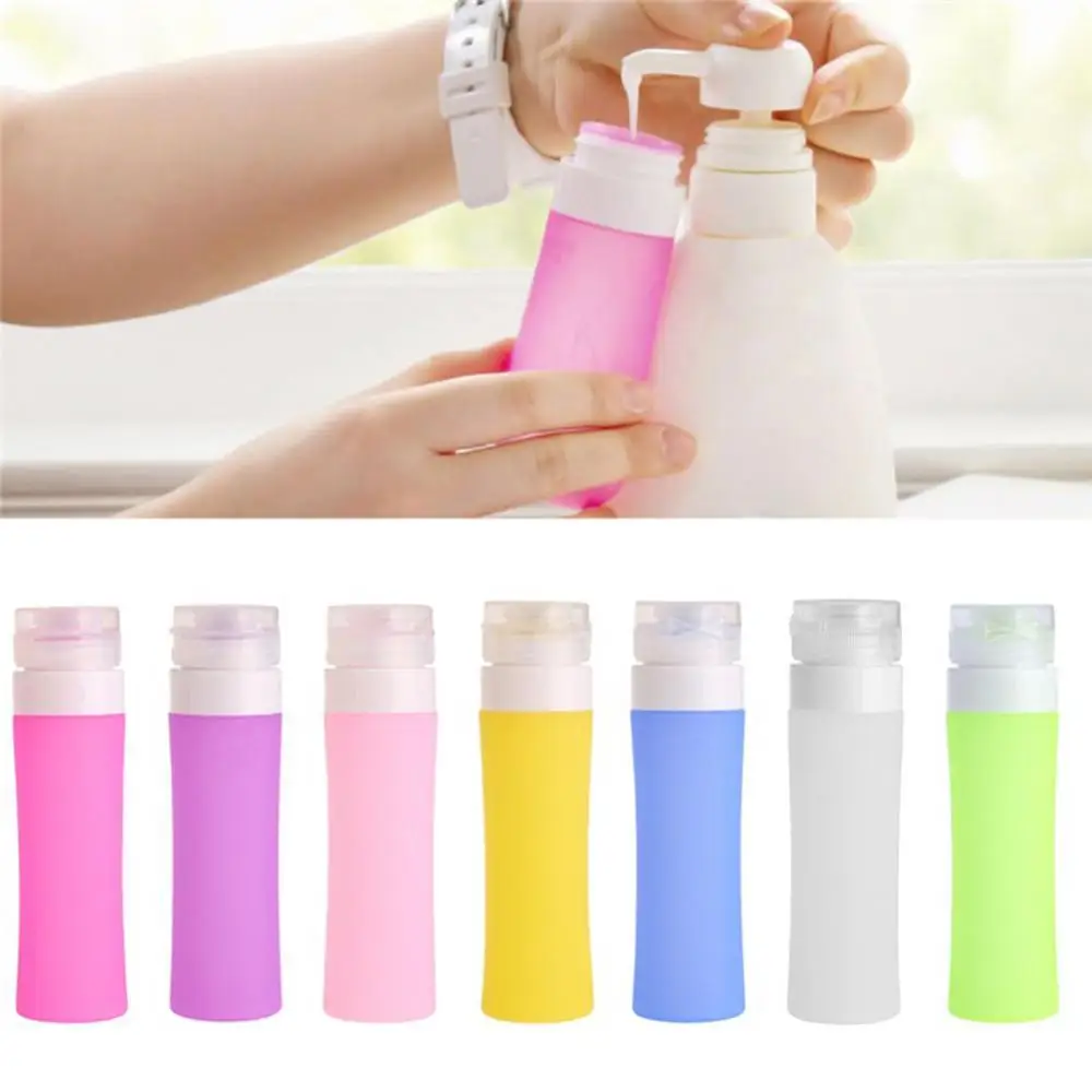 

Travel Cosmetics Bottles Silica Gel Mini Empty Container Refillable Silicone Bottle Traveler Lotion Bath Shampoo Containers