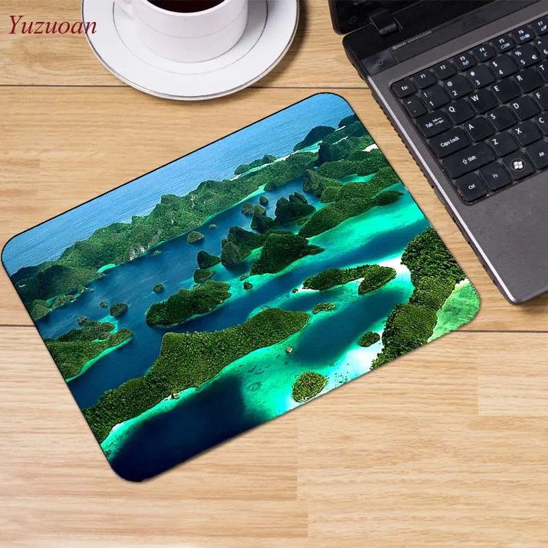 Yuzuoan пляж морские пальмы пейзаж большая акция Россия компьютерный игровой коврик для мыши коврики для мыши для украшения рабочего стола Нескользящий Резиновый Коврик