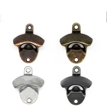10pcs/lot Bottle Opener Wall Mounted Rustic Beer Opener for Kitchen Cafe Bars Refrigerator Gadgets Home Hardware Accessories
