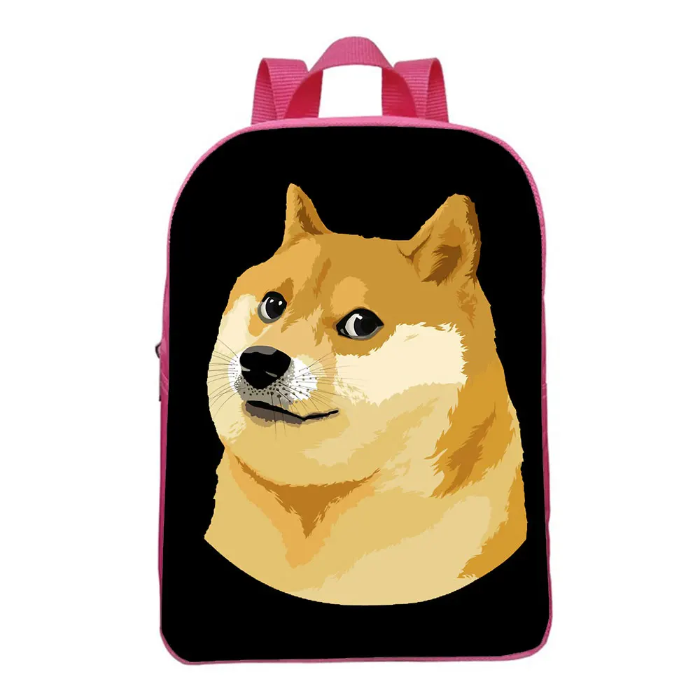 

12 inches Dogecoin Backpack Children Funny Kindergarten Rucksack Baby Mini Knapsack Mochila Cartoons School Bag