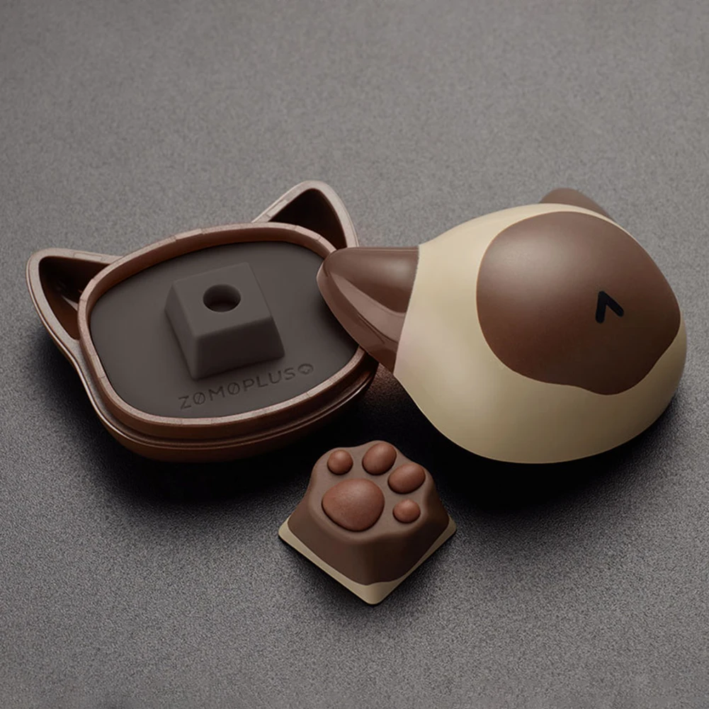 

Keycap for Mechanical Keyboard 3D Soft Silicone Cat Paw Pad ABS Base Keycap Compatible for MX Cross Shaft Body
