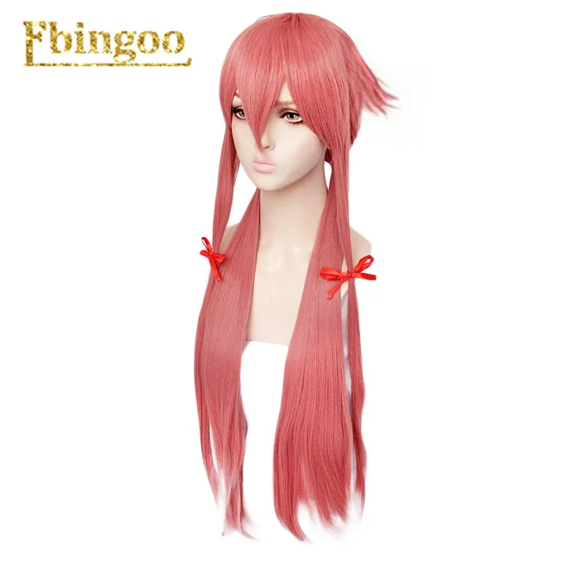Ebingoo дневник будущего Mirai Nikki Gasai Yuno синтетический парик для косплея длинный прямой розовый костюм для Хэллоуина