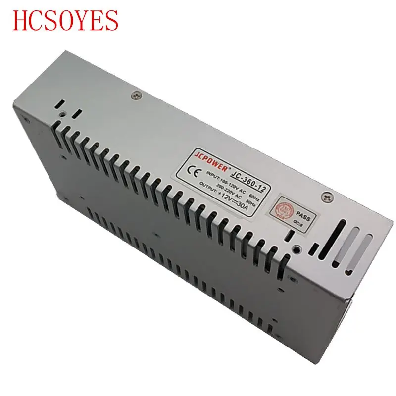 DC 12V 30A 360w импульсный источник питания для ws2811/5050/3014/3528/2835/5630/6803/TM1812 светодиодные