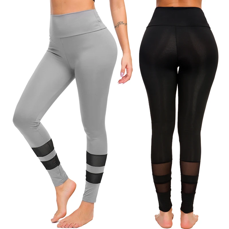 Леггинсы для тренировок женские длинные штаны с пуш ап высокой талией леггинсы