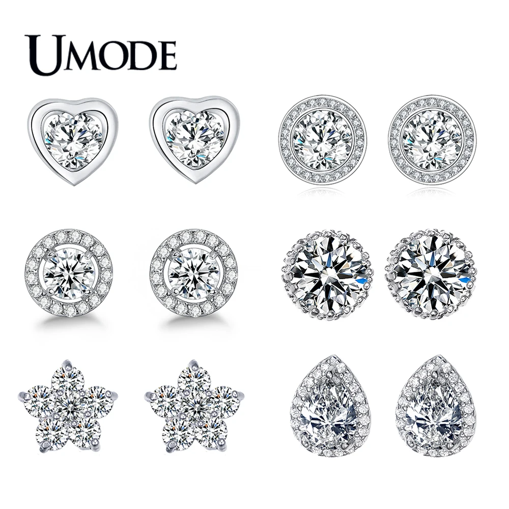 Женские серьги-гвоздики в форме груши с цирконом | Украшения и аксессуары