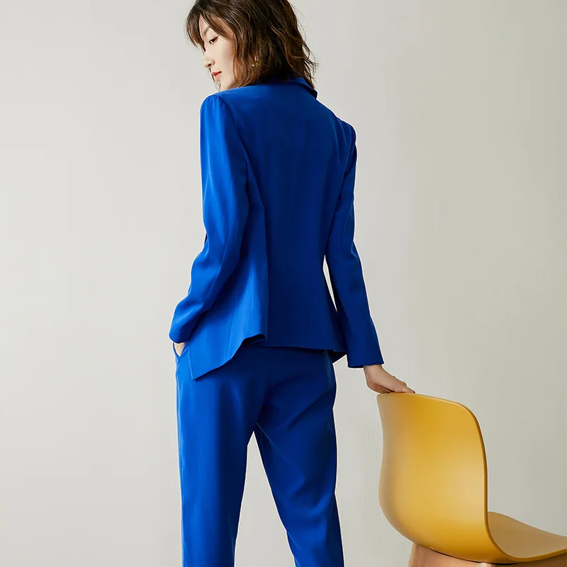 Ellacey 2019 модный брючный костюм профессиональный бутик Женский комплект из двух