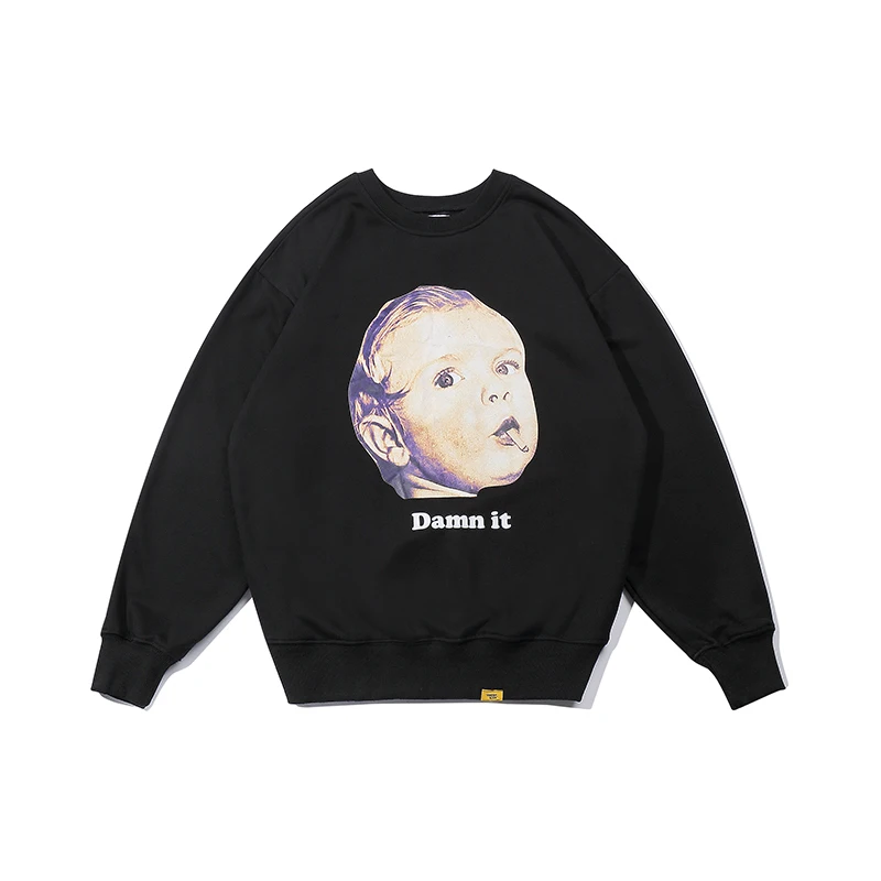 Мужские толстовки с капюшоном круглым вырезом и забавным рисунком для малышей