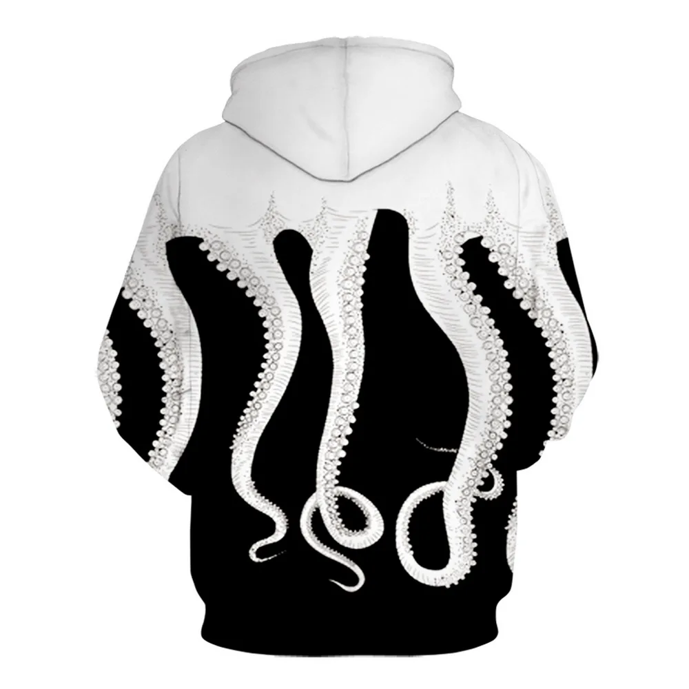 Толстовка с капюшоном для мужчин и женщин черно-белая толстовка геометрическим