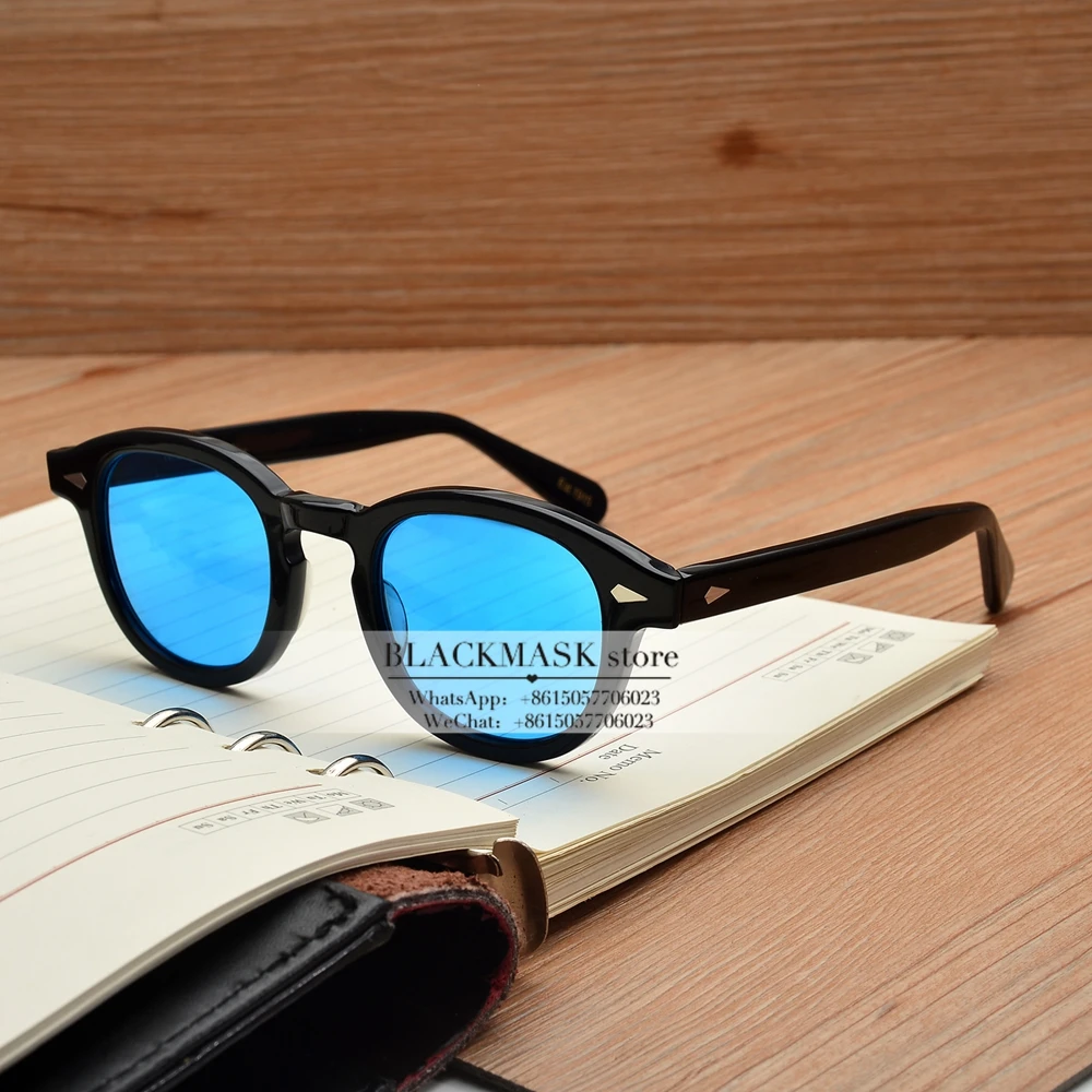 Новинка, винтажные Круглые Солнцезащитные очки из ацетата, lunette soleil femme, Ретро стиль, брендовые дизайнерские солнцезащитные очки для женщин и мужчин, oculos de sol, красные линзы