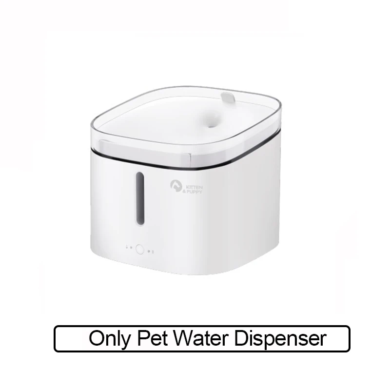Pet Water Dispenser Xiaomi котенок, щенок, домашнее животное диспенсер для воды для собак кошачий фонтан Автоматическая живая вода 2л Бесшумная электрическая питомец умная поилка - Цвет: Pet Water Dispenser
