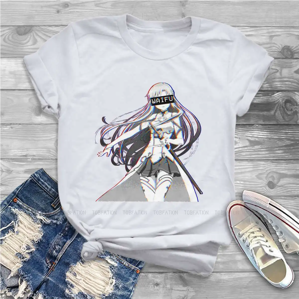 Женская одежда Asuna Waifu с изображением меча женские футболки онлайн графическим