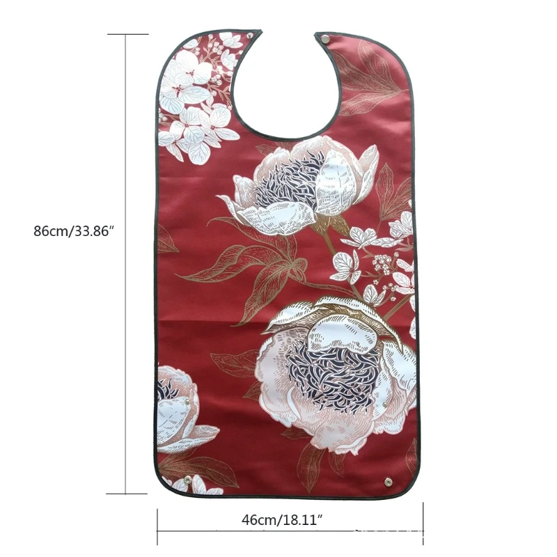 

Large Waterproof Adult Mealtime Bib Disability Clothes Cook Protector Tool Disability Aid Apron Washable Reusable