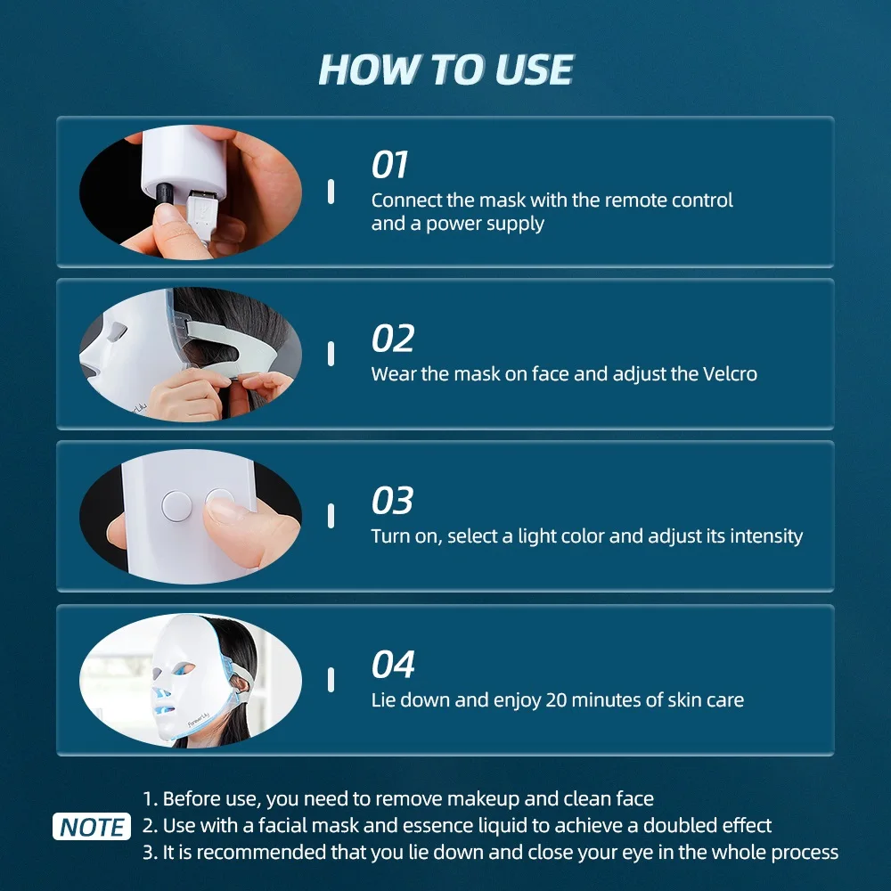 Светодиодная фотонная терапия для лица 7 цветов