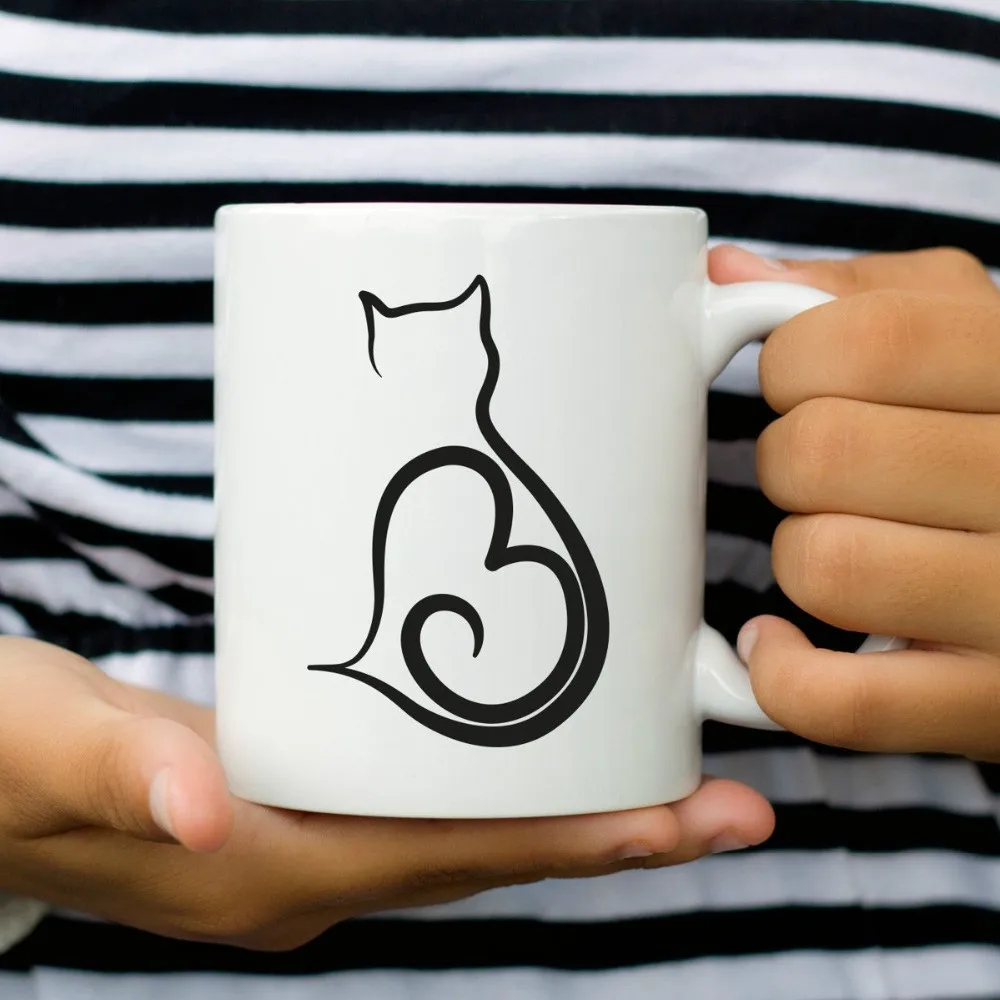 Кошачьи кружки кошка влюбленный папа кофейные керамический чай фарфоровая