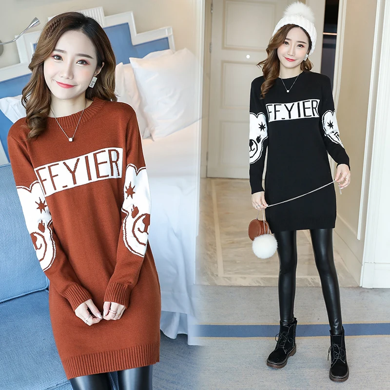 Теплые плотные вязаные свитера для беременных модные зимние рубашки грудного