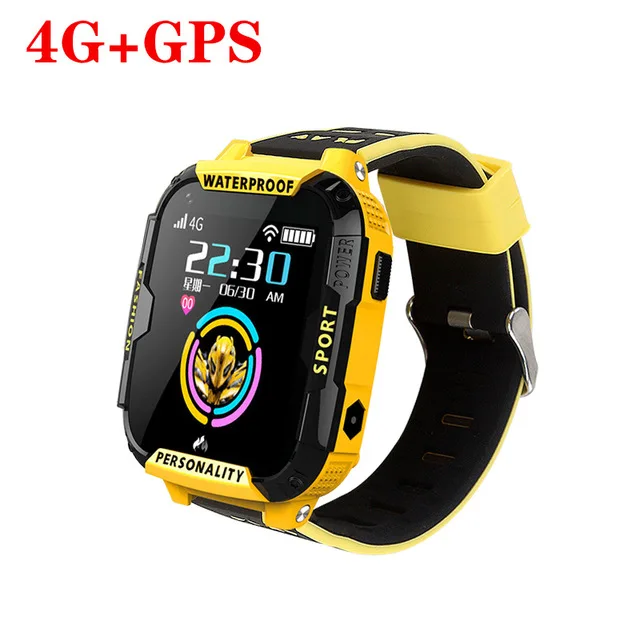 Yellow LIGE, новинка, детские часы с gps трекером, 4G, умные часы, gps LBS, Wi-Fi, расположение, SOS Вызов, 1,4" камера, детские часы с отслеживанием, подарок для ребенка - Цвет: Yellow