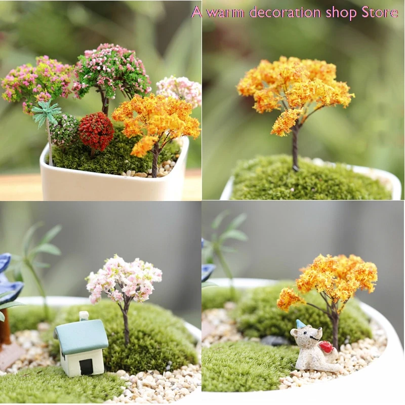 

Мини дерево Фея садовые украшения миниатюры микро пейзаж изделия из смолы фигурка бонсай садовый Террариум аксессуары
