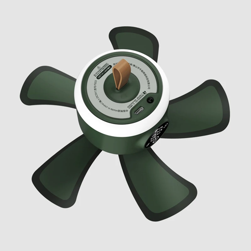

Lithium battery mini ceiling fan Tent fan / dormitory ceiling fan 8000mAh large capacity battery Silicone fan blade 4 speed
