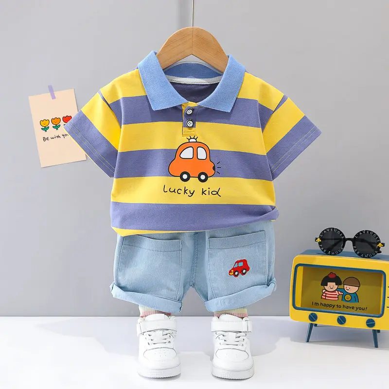 

Kids Clothes Suit Summer Children Boy Girl Cartoon T Shirt Shorts 2Pcs/sets Baby Toddler Clothing Infant Sportswear 0-5 Years