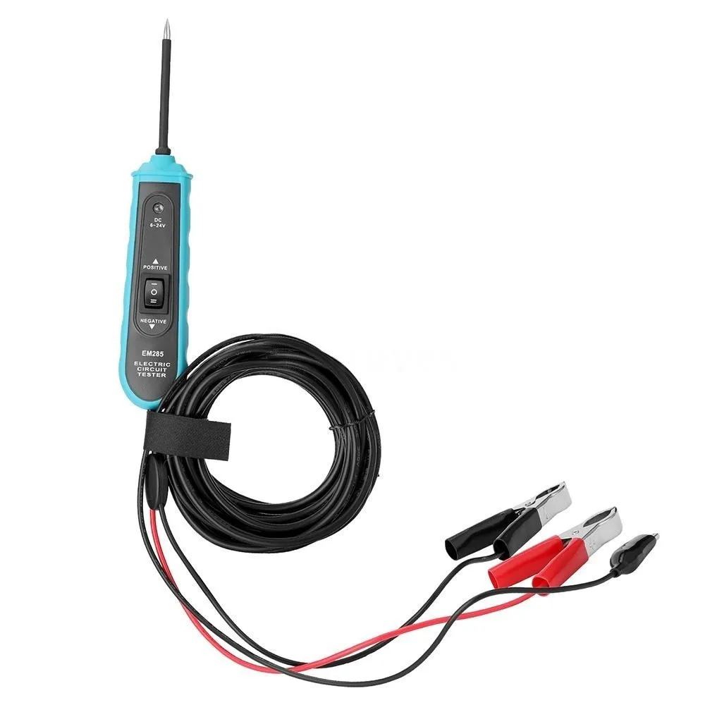 

EM285 6-24V DC Probe Car Circuit Tester for Polarity Voltage Electric Cables Plugs Automotive Diagnostic Repair Tool