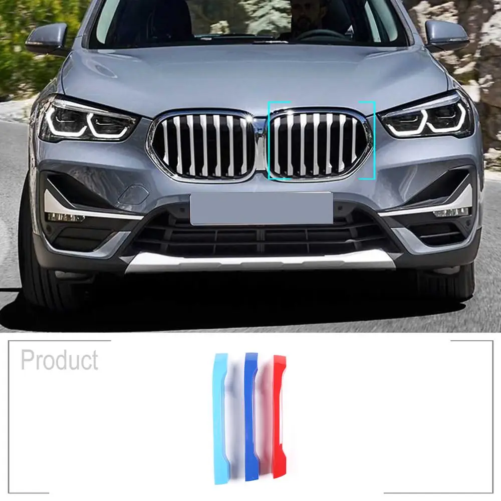 Для BMW X1 F48 2020 год ABS передний гриль автомобиля красочные украшения отделка