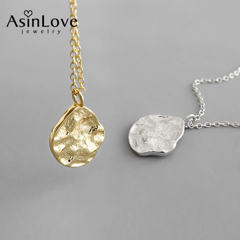 AsinLove реальные 925 пробы серебристый неправильной формы Геометрическая подвеска