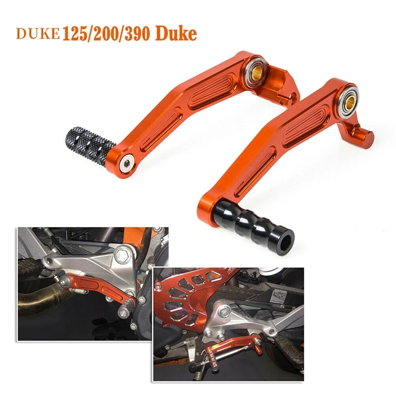 

Pair CNC Billet Foot Brake Pedal Gear Shift Lever for KTM Duke RC 125 200 390 2011-2016