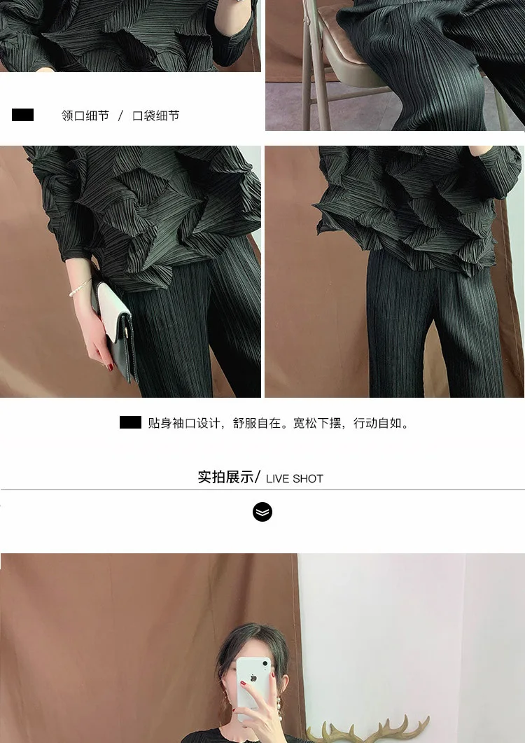 Большие размеры, футболки, осенние женские, большие, эластичные, Miyake, плиссированные, с круглым вырезом, однотонные, свободные безрукавки для женщин, 45-75 кг