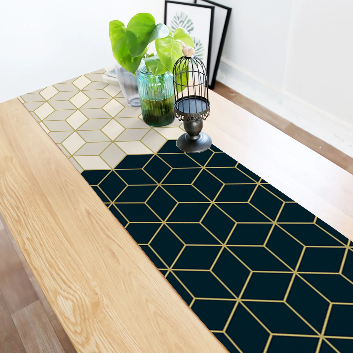 Современные Геометрические искусственные шарфы для кухонного стола