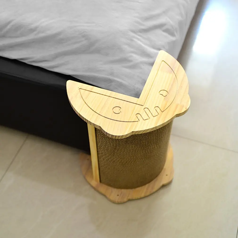

Solid Wood Replaceable Corrugated Cat Posts Corner Scratching Posts Super Handy For Protecting Furniture Pet Toy