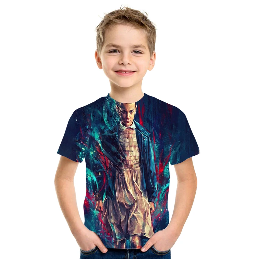 

Новинка 2021, летняя футболка для мальчиков и девочек с 3D принтом, повседневная детская одежда с коротким рукавом