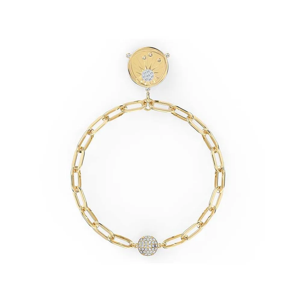 

Fashion Jewelry High Quality SWA1:1, Charm Geometric Golden Hexagon Design, Star Moon Magnetic Buckle Chain Bracelet Female