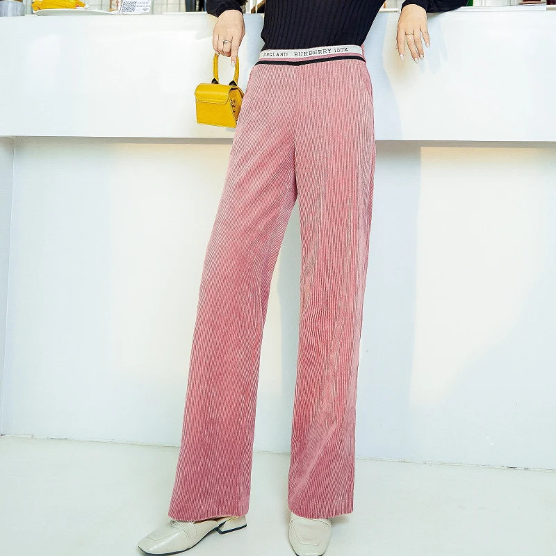 Wei Lei2019 осенняя одежда Новые повседневные брюки модный пояс темперамент тонкие и