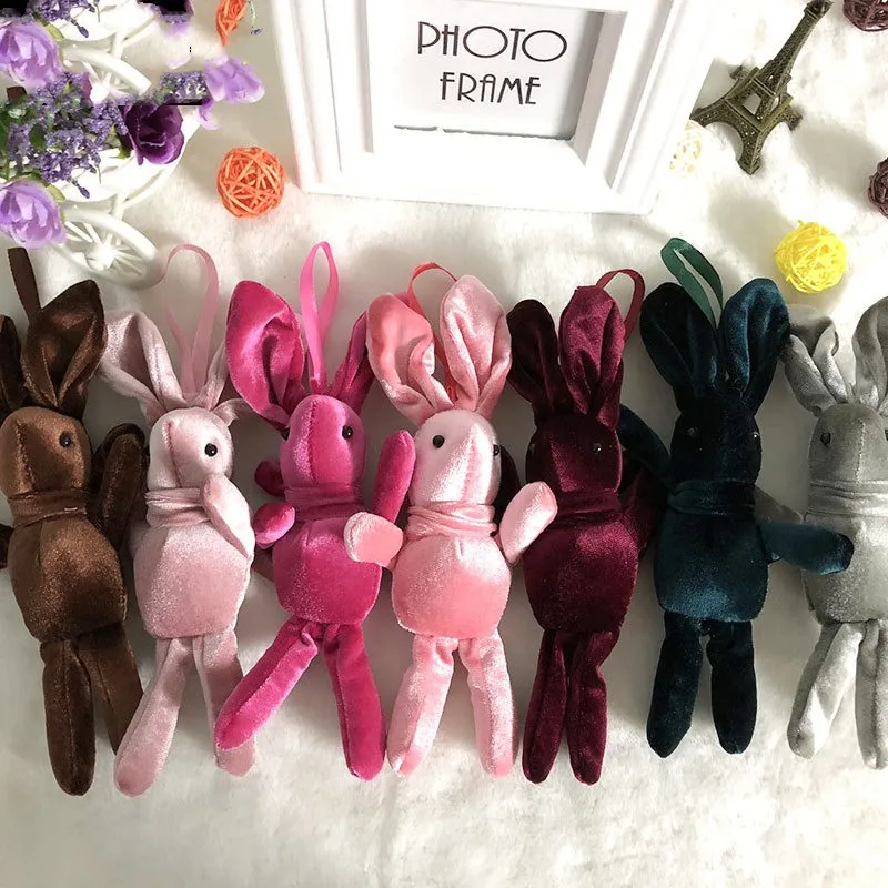 Easter plush rabbit pendant Animal Stuffed Dress Rabbit Key chain TOY Kid's Party Plush Mobile Wallet Pendant Decoration | Дом и сад