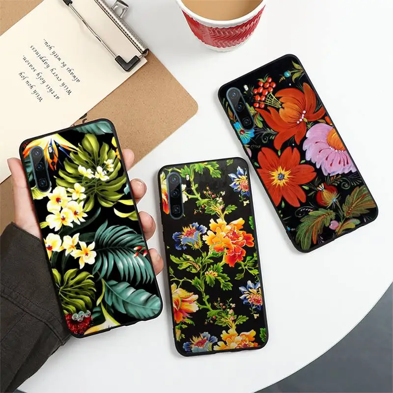 

Fashion Retro Style Flowers Phone Case For Huawei honor Mate 10 20 30 40 i 9 8 pro x Lite P smart 2019 nova 5t