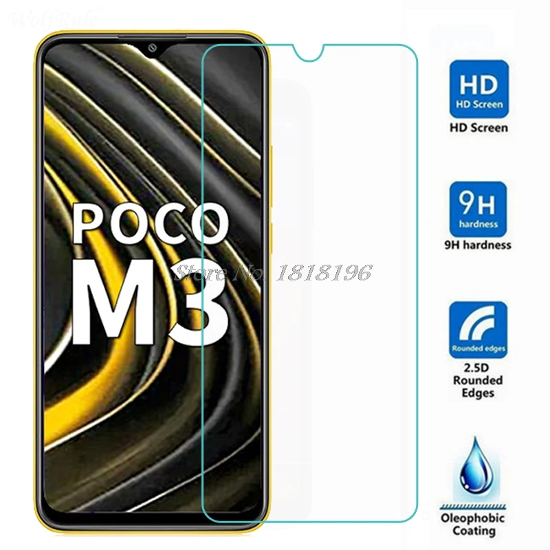 Закаленное стекло 9H для Xiaomi Poco M3, Защитная пленка для экрана смартфона, Pocophone Little M3 Poco M 3, защитное стекло