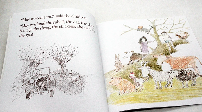 Книга с рисунками на английском языке дядюшка Ган покатался за рулем. Penguin Langdon Press