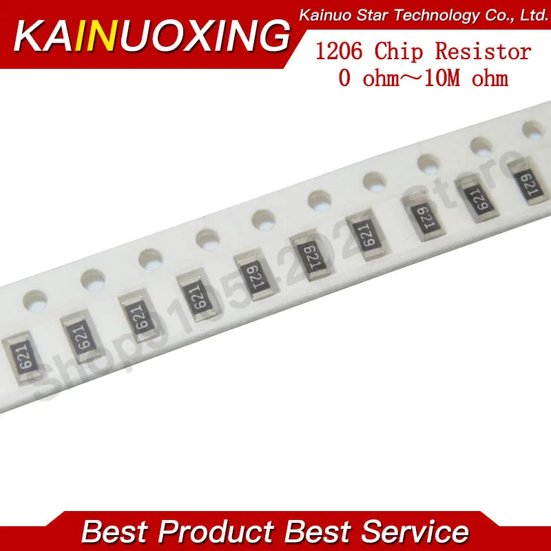 Резистор 100 SMD 0R ~ 10M 1/2W 0 1 10 1206 150 220 Ом 1K 330 K 10K 2 1R 10R 100R 150R 220R 330R шт. | Электронные